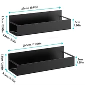 Mıknatıslı Buzdolabı Rafı Baharat Düzenleyici - Küçük ve Büyük Seti - 27-29.5 cm - 1