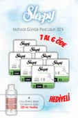 7 AL 6 ÖDE Sleepy 32'li Natural Günlük Uzun ve 250 ML Temizleme Suyu - 1