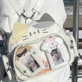 Kedi Desenli Kadın Sırt Çantası - A Renk - Deri - Lolita Harajuku - 3