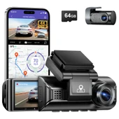 Azdome M550 Pro 4K Çift Kameralı Araç Kamerası WiFi GPS Gece Görüşü Park Modu Türkiye Garantili - 1