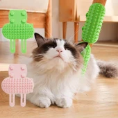 Kedi Tüy Temizleme Masaj Tarak Fırçası - Pembe - 2