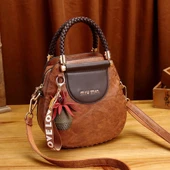Kadın Moda Omuz Çantası - Karamel - Şık - 1