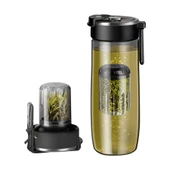 Tritan Manyetik Çay Demleme Şişesi - 850ML - Bardak Kılıfı ve Fırça ile - 6