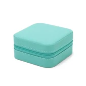 Mini Taşınabilir PU Deri Takı Saklama Kutusu - Sarı - 6