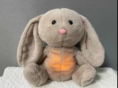 Müzik ve Işık ile Bebek Rahatlatıcı Peluş Oyuncak - Kahverengi Tavşan - 30cm - 1