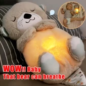 Müzik ve Işık ile Bebek Rahatlatıcı Peluş Oyuncak - Capybara Kahverengi - 30cm - 2