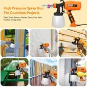 400W HVLP Boya Püskürtücü - Turuncu - 900ml Kapasiteli - 6