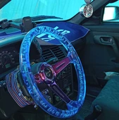 Lada Vega Göbek ve 35cm Şeffaf Baloncuklu Mavi Momo Direksiyon Epoksi - 1