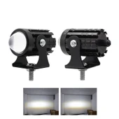 Motosiklet LED Farı - Tek Paket - Çift Renk Yüksek/Düşük Işık - 7