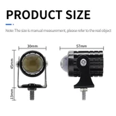Motosiklet LED Farı - İki Paket - Çift Renk Yüksek/Düşük Işık - 3