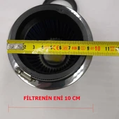 Ayarlanabilir Çaplı Açık Hava Filtresi Dar Mavi Renk 60mm-70mm-76mm - 3