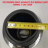 Ayarlanabilir Çaplı Açık Hava Filtresi Dar Mavi Renk 60mm-70mm-76mm - 5