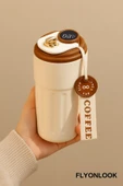 Dijital Led Göstergeli 316 L Palanmaz Çelik 400 ML Termos Kupa Bardak Çift Yalıtımlı Kahve Fincan - 1