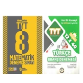 Metin TYT Matematik 8 Deneme ve Süre Türkçe 12 x 40 Branş Denemesi Seti 2 Kitap - 1