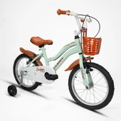 Sarissa Vintage 16 Jant Çocuk Bisiklet 4 ve 7 Yaş Çocuk Bisikleti Yeni Sezon Aksesuarlı Pastel Yeşil thumbnail 3