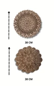 Aluradeco 2'li Mandala Ruhsal Ahşap Duvar Dekoru Seti - 5