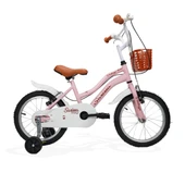 Sarissa Vintage 16 Jant Çocuk Bisiklet 4 ve 7 Yaş Çocuk Bisikleti Yeni Sezon Aksesuarlı Pastel Pembe - 4