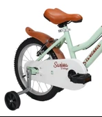 Sarissa Vintage 16 Jant Çocuk Bisiklet 4 ve 7 Yaş Çocuk Bisikleti Yeni Sezon Aksesuarlı Pastel Yeşil thumbnail 5