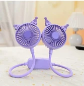 Fan Kuromi Şarjlı Boyun Fanı Vantilatör USB Şarj Taşınabilir - 1