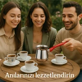 Girist Home No: 4 Paslanmaz Çelik Cezve Kırmızı - 2