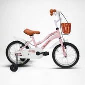 Sarissa Vintage 16 Jant Çocuk Bisiklet 4 ve 7 Yaş Çocuk Bisikleti Yeni Sezon Aksesuarlı Pastel Pembe - 1