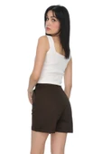 Slim Fit Duble Paça Gabardin Şort %100 Pamuk - 4
