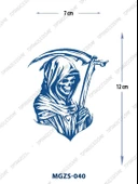 MGZS-040 YARI KALICI ÇAPALI KURUKAFA DESEN DÖVME-TATTO - 1