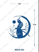 MGZS-002 YARI KALICI SAVAŞCI SAMURAY DESEN DÖVME-TATTO - 2