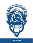 MGZ-024 DOĞA VE İŞARETİ DESEN ORTA BOY YARI KALICI DÖVME-TATTO - 1