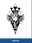 XQB-046 ORTA BOY KURUKAFA KALP DESEN GEÇİCİ DÖVME-TATTO - 1