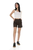 Slim Fit Duble Paça Gabardin Şort %100 Pamuk - 3