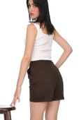 Slim Fit Duble Paça Gabardin Şort %100 Pamuk - 8