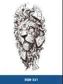 XQB-321 ORTA BOY ASLAN DESEN GEÇİCİ DÖVME-TATTO - 1