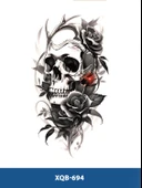 XQB-694 ORTA BOY KURUKAFA DESEN GEÇİCİ DÖVME-TATTO - 1