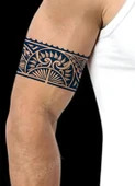 GZBH-001 YARI KALICI ETNİK DESEN ŞERİT DÖVME-TATTO - 2