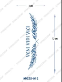 MGZS-012 YARI KALICI VENI VIDI VICI GELDİM GÖRDÜM YENDİM YAZILI DÖVME-TATTO - 2