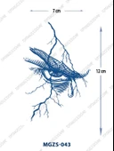 MGZS-043 YARI KALICI ŞİMŞEK VE GÖZ DESEN DÖVME-TATTO - 1