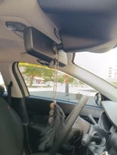 Disko Toplu Metal Yıldız Dikiz Ayna Süsü Siyah Tüylü - 5