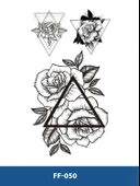 FF-050 ORTA BOY GÜL DESEN GEÇİCİ DÖVME-TATTO - 1