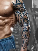 GZQB-019 YARI KALICI ETNİK DESEN KOL DÖVMESİ-TATTO thumbnail 1