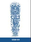 GZQB-039 YARI KALICI BUDHA VE YILAN DESEN KOL DÖVMESİ-TATTO - 2