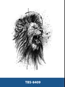 TBS-8409 ORTA BOY ASLAN DESEN GEÇİCİ DÖVME-TATTO - 1