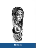 TQB-246 KADIN VE SAAT DESEN GEÇİCİ KOL DÖVMESİ-TATTO - 1