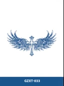 GZXT-033 YARI KALICI HAÇ VE KANAT DESEN GÖĞÜS DÖVME-TATTO - 1