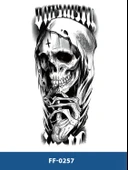 FF-257 ORTA BOY İSKELET DESEN GEÇİCİ DÖVME-TATTO - 1