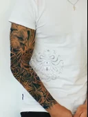 GZQB-035 YARI KALICI KARTAL YILDIZ VE GÜL DESEN KOL DÖVMESİ-TATTO - 1