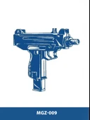 MGZ-009 MİNİ UZİ DESEN ORTA BOY YARI KALICI DÖVME-TATTO - 1