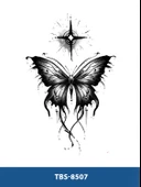 TBS-8507 ORTA BOY KELEBEK DESEN GEÇİCİ DÖVME-TATTO - 1