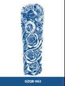 GZQB-063 YARI KALICI KUŞ SAAT VE GÜL DESEN KOL DÖVMESİ-TATTO thumbnail 2