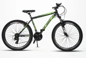Sarissa Moon 26" Jant MTB Ön Amortisörlü Shimano 21 Vites V Fren Dağ Bisikleti Siyah Yeşil - 1
